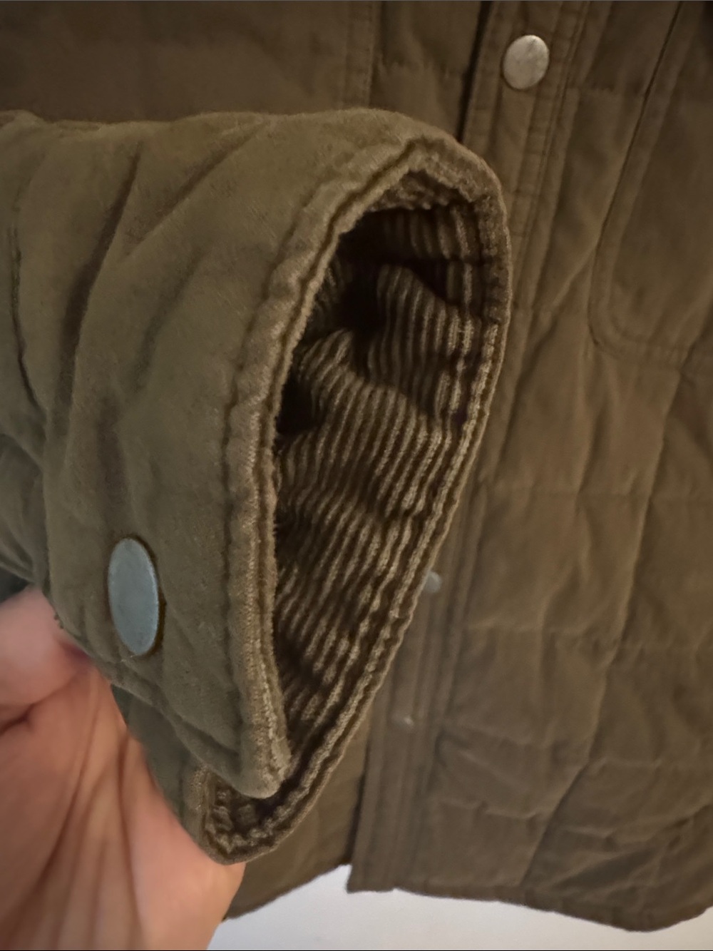 Old Navy Quilted Field Jacket in Olive - Picture 6 of 8